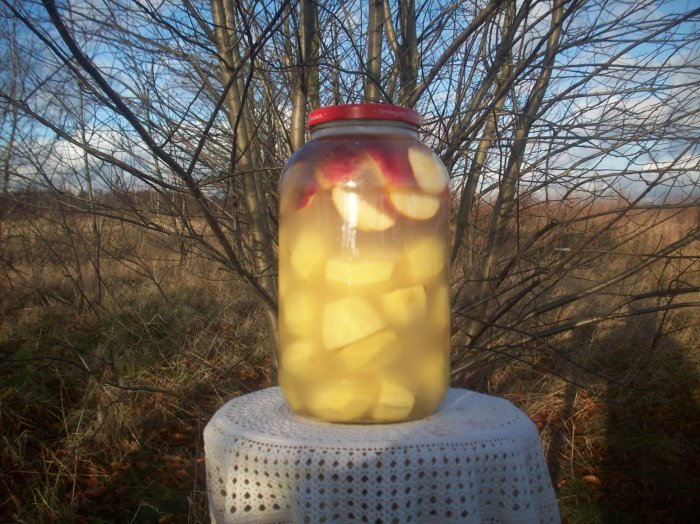 Kiszone jabłka z ziemniakami