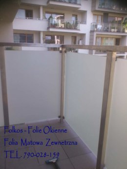 Folie balkonowe- Oklejanie balkonów Warszawa - folia matowa na balkon