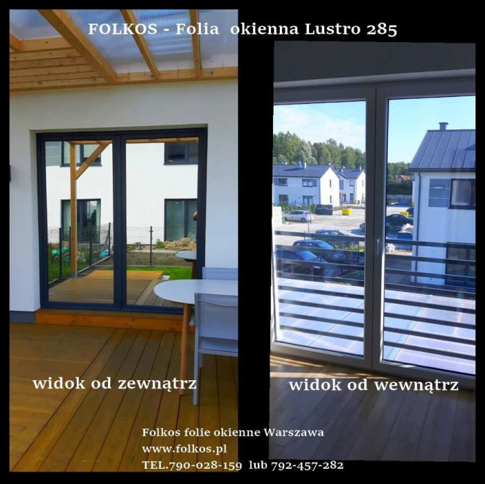 Folia wenecka -Lustro weneckie Warszawa OKlejanie szyb -folia na okna