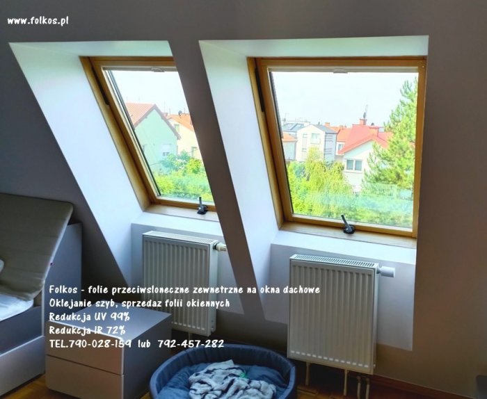 Przeciwsłoneczne folii na okna Fakro, Velux -folie na okna dachowe -przyciemnianie szyb