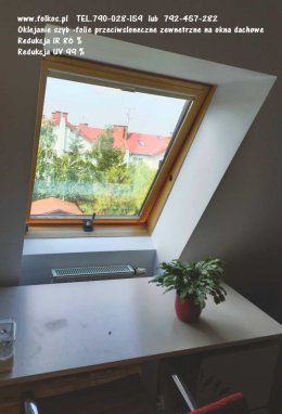 Przeciwsłoneczne folii na okna Fakro, Velux -folie na okna dachowe -przyciemnianie szyb