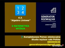 "Algebra Liniowa"  Kompleksowa pomoc edukacyjna, Studia.