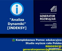 "Analiza Dynamiki"  Kompleksowa pomoc edukacyjna, Studia.