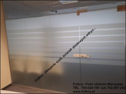 Folie do biura, oklejanie biur, oklejanie szyb, oklejanie ścianek działowych Warszawa