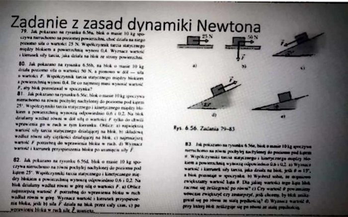 "Zasady Dynamiki Newtona 2" - Zestaw 6 rozwiązań. poziom - Studia