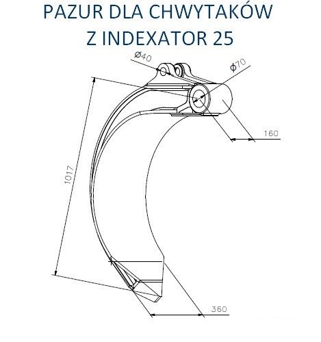 Części do chwytaka do złomu siłowniki pazury, sworznie