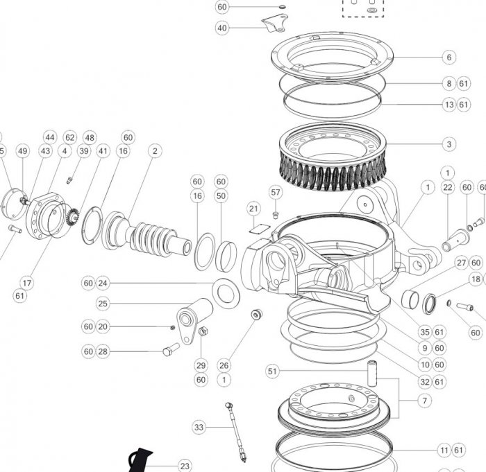 Rototilt RT40 i RT60 uszczelnienia, podkładki, pierścienie części