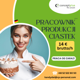 Pracownik produkcji (k/m) - pakowanie ciastek - Niemcy