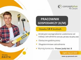 Pracownik gospodarczy (k/m) - Minijob / Poł etatu / Pełny etat - Niemcy