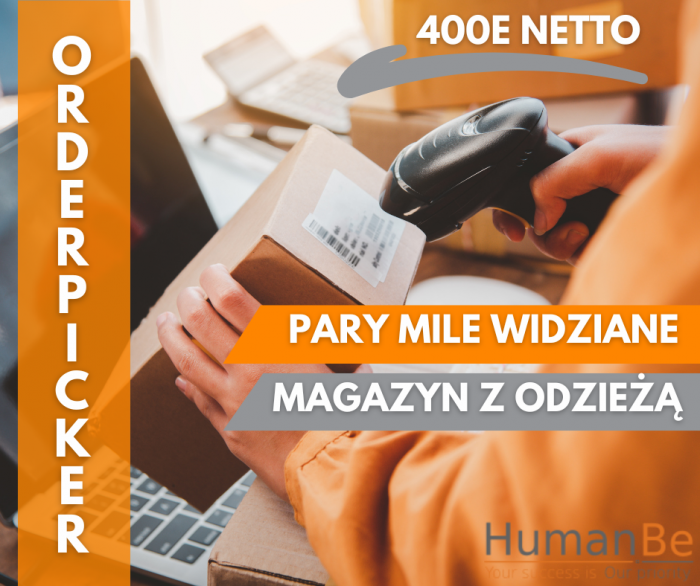 ORDERPICKER - MAGAZYN Z ODZIEŻĄ - PARY - HOLANDIA