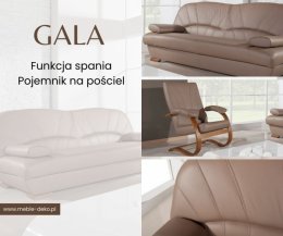 Bestsellerowa wersalka Gala - 100% skóra naturalna