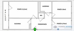 3pokoje mieszkanie z balkonem, os Przy Arce