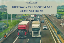 Niemcy/ Kierowca C+E/ system 2-2/ 2000 EUR netto