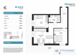 3 pokoje (54,71m2) - parter z ogrodem (138,36m2)