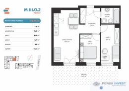 3 pokoje na parterze z dużym ogródkiem 51,54m2