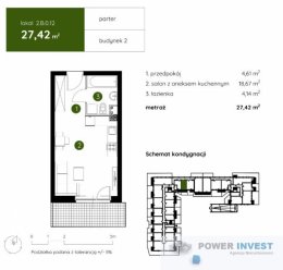 Idealne pod inwestycję 27,42m2 z ogródkiem