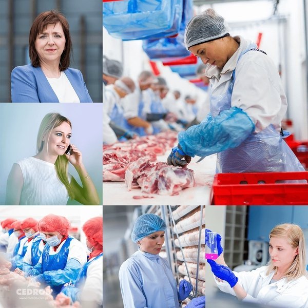 Pracownik produkcji z Zakładzie Surowców Paszowych