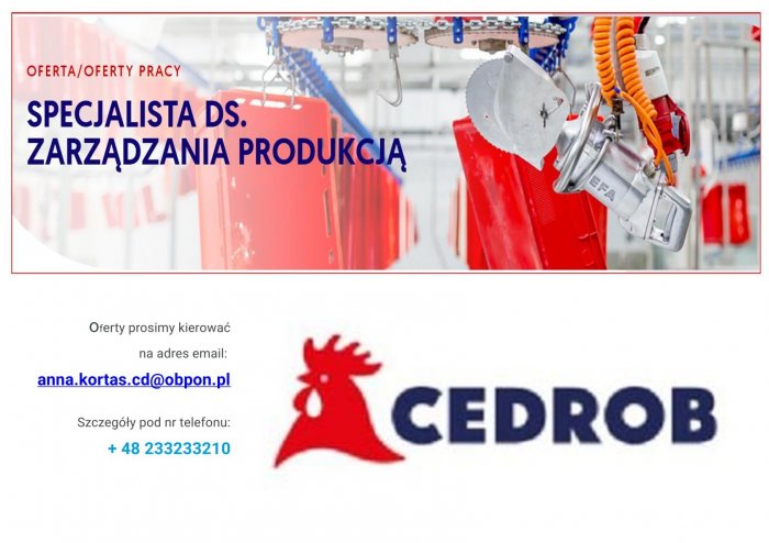 Specjalista ds. Zarządzania Produkcją Ujazdówek