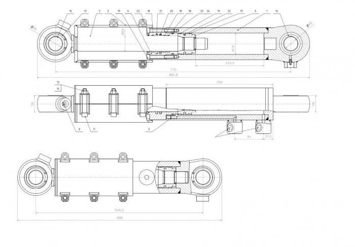 Siłownik siłowniki i pazury do chwytka do złomu Liebherr