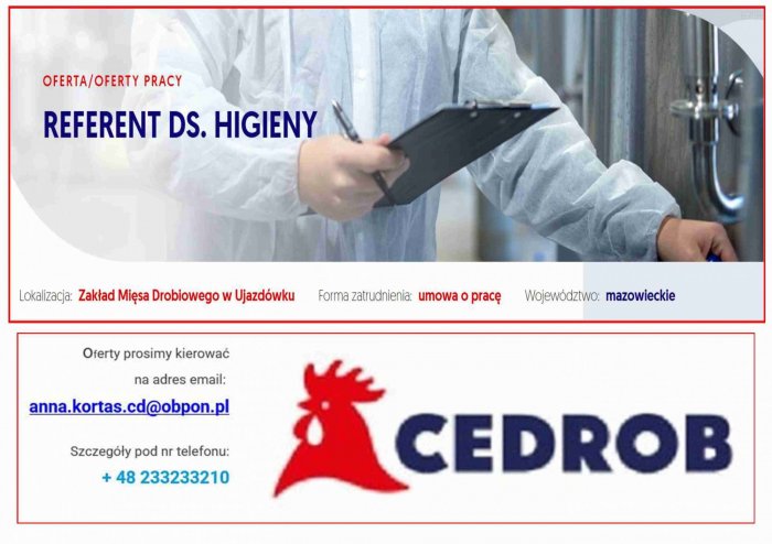 Referent ds. Higieny w Ujazdówku