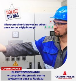 Elektromechanik w Zespole Utrzymania Ruchu Raciąż