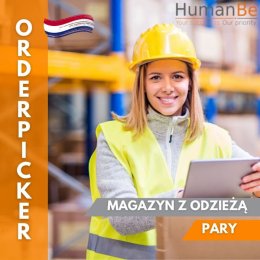 ORDERPICKER - MAGAZYN Z ODZIEŻĄ - PARY - HOLANDIA