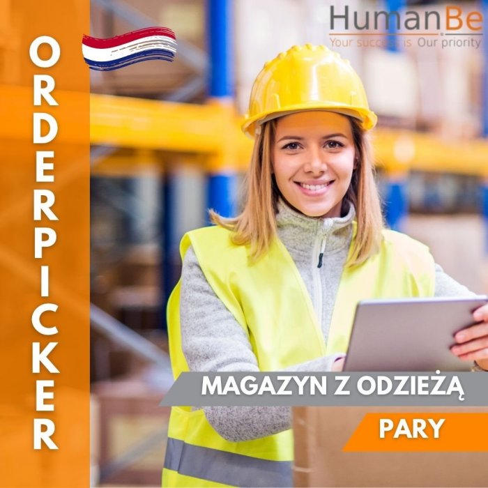 ORDERPICKER - MAGAZYN Z ODZIEŻĄ - PARY - HOLANDIA