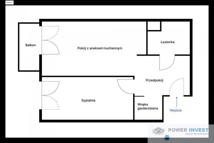 Apartament – Kraków Zabłocie 47m²