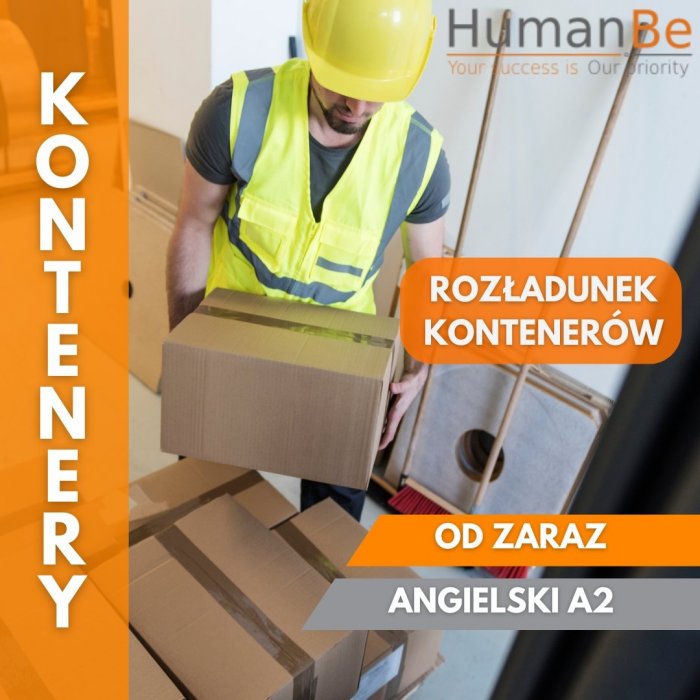 ROZŁADUNEK KONTENERÓW - ANGIELSKI A2 - OD ZARAZ - HOLANDIA