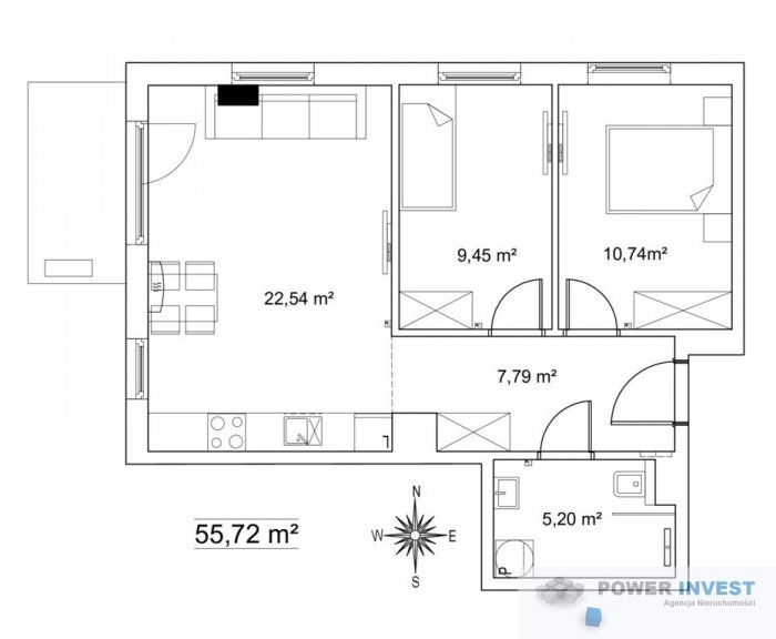 Jasne 3-pokojowe z klimatyzacją, gotowe, Krowodrza