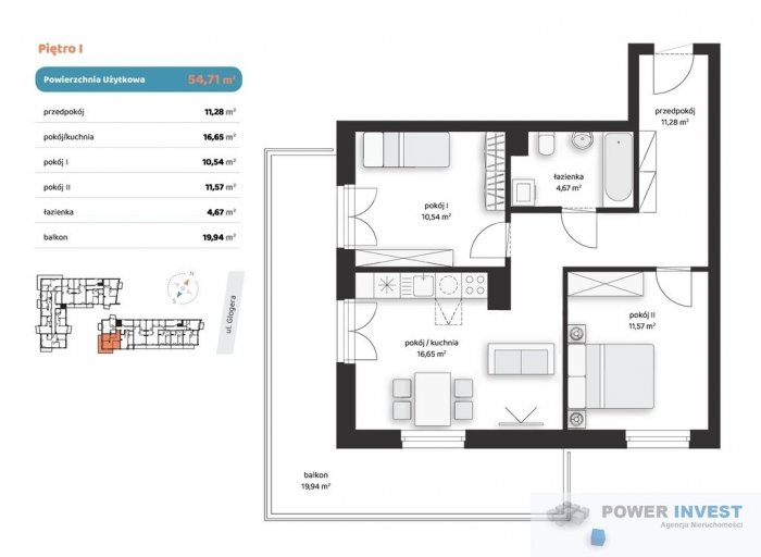 Jasne, słoneczne, 3-pokojowe w niskim bloku, taras