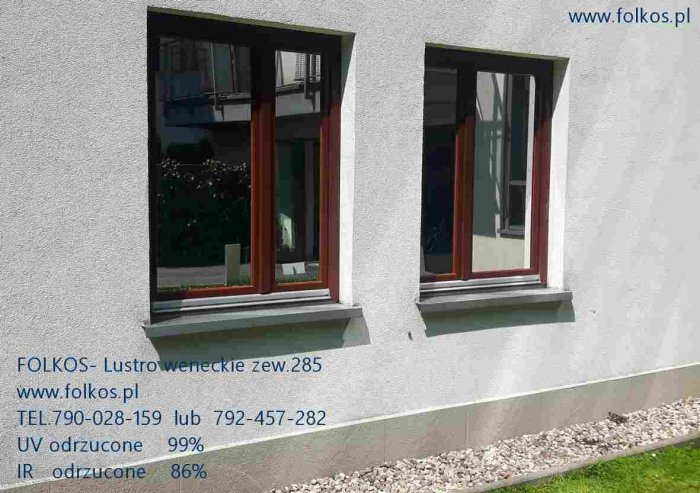 Folia lustro weneckie na okna - Widzisz nie będąc widzianym -Folkos folie Warszawa