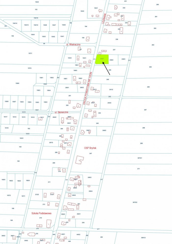 Działka, 1 160 m², Bryńsk