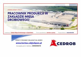 Pracownik produkcji  w Ujazdówku