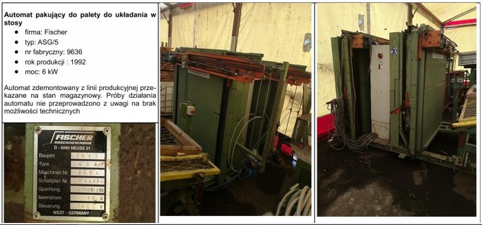 Linia do sztaplowania &ndash; pakowania firmy: FISCHER