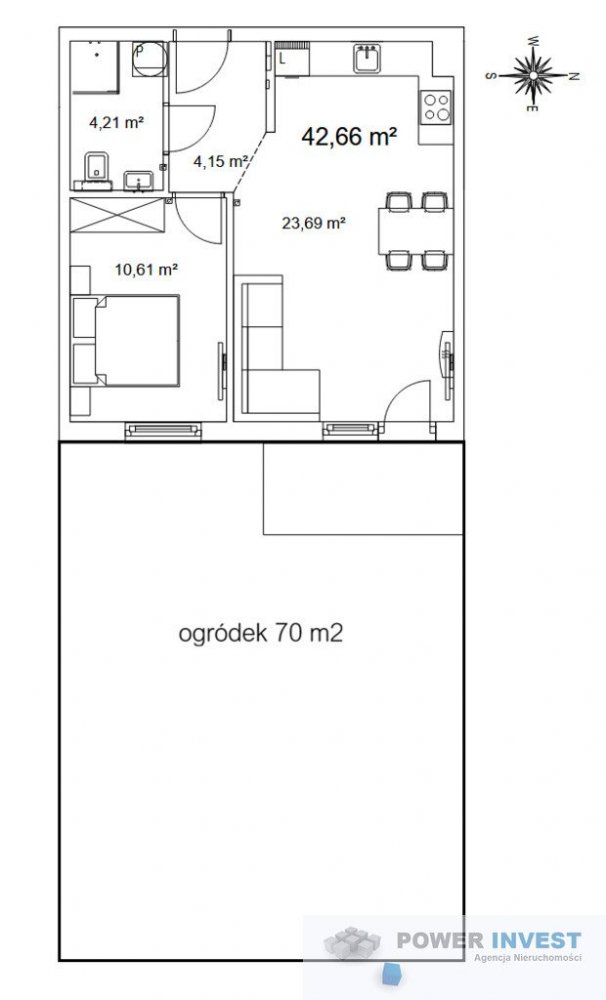 Ustawne 2-pokojowe z ogr&oacute;dkiem, klimatyzacja
