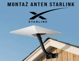 Montaż Internetu antena Starlink Złotniki montaż instalacja anten Starlink Złotniki