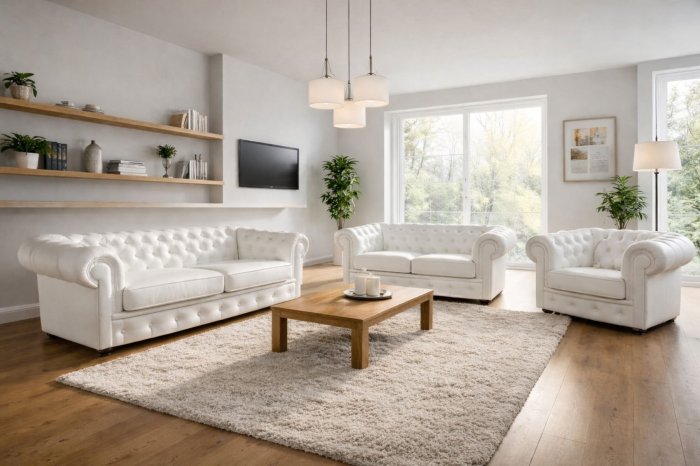 KOMPLET WYPOCZYNKOWY CHESTERFIELD | PONADCZASOWA ELEGANCJA W ANGIELSKIM STYLU