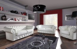 KOMPLET WYPOCZYNKOWY CHESTERFIELD | PONADCZASOWA ELEGANCJA W ANGIELSKIM STYLU