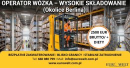 Operator w&oacute;zka widłowego wysoki skład/Berlin